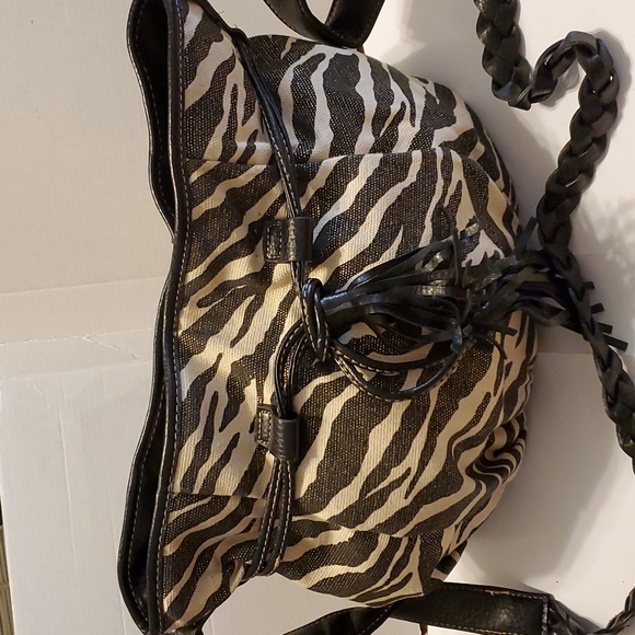 Hobo slouchy Bag, Tiger stripes,Gold flickers throughout the canvas fabric! - Picture 7 of 12